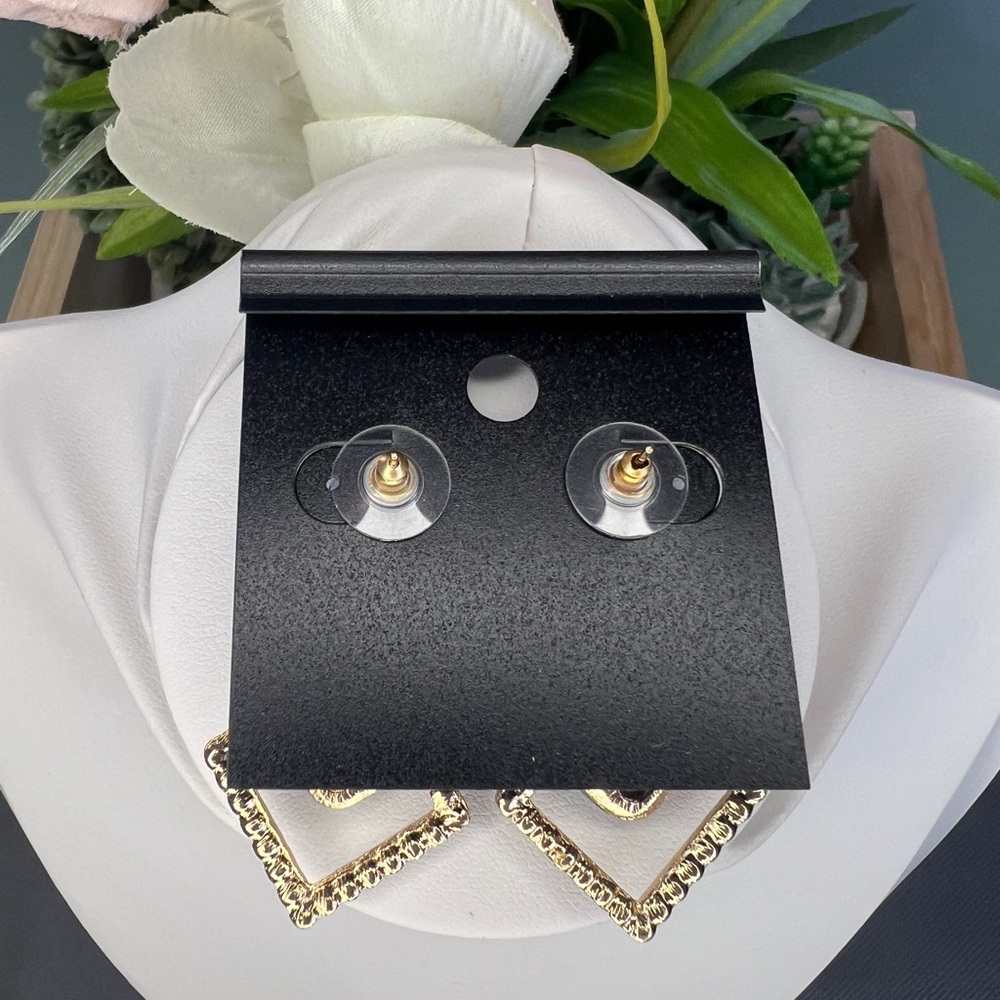 Saks Fifth Avenue Iridescent Diamond Shape Drop Earrings - Picture 5 of 5